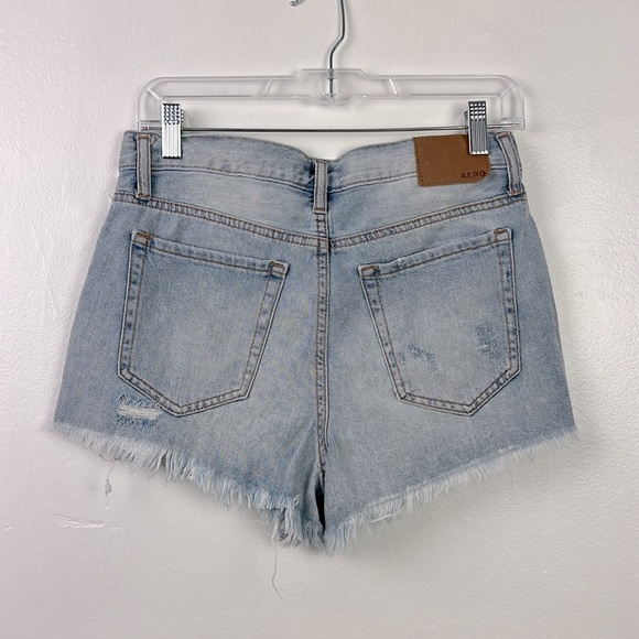 Aeropostale New Women’s 2 Vintage Rise Flare Shorty Distressed Frayed Hem Shorts - Picture 2 of 6